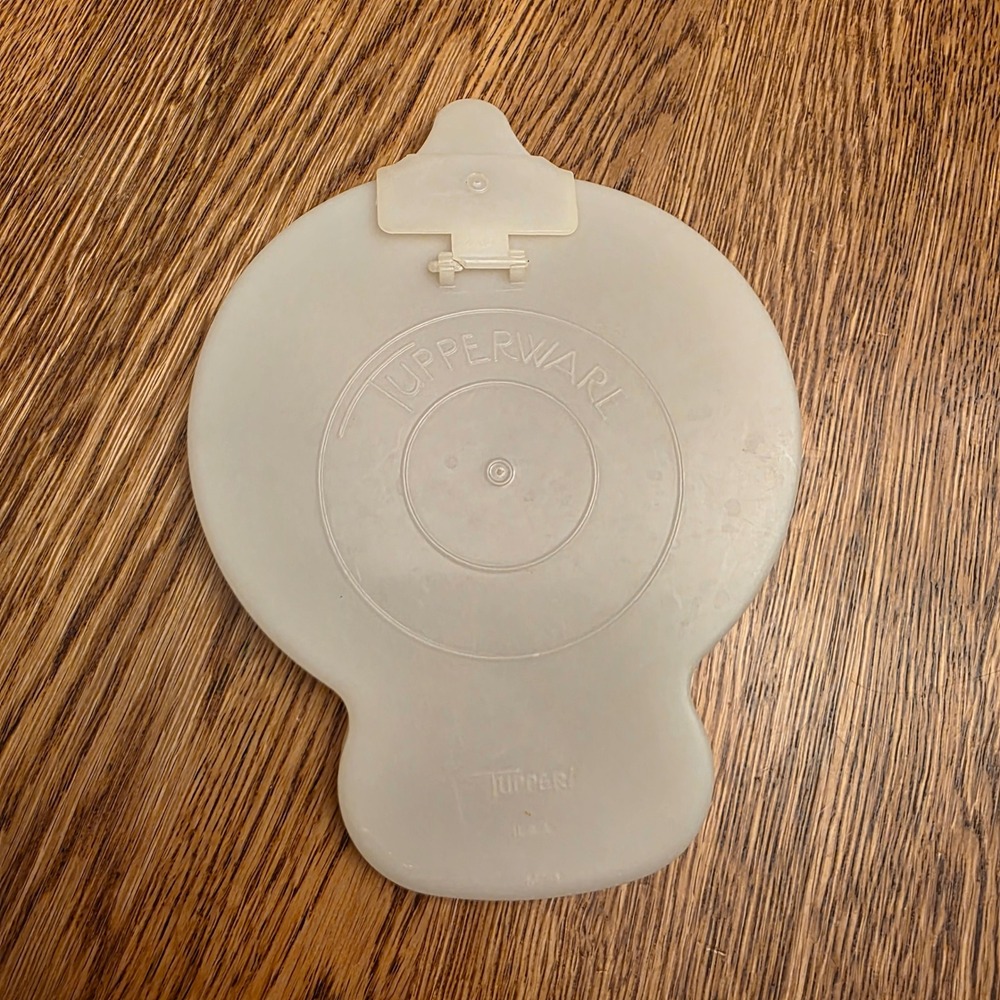 Tupperware Vintage Replacement Lid 448-1 Sheer White 447-2 Made in USA 4.75 Inch